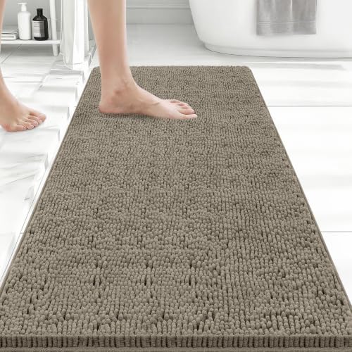 Bcoimo 44x24 Chenille Bath Mat – Non-Slip by Bcoimo