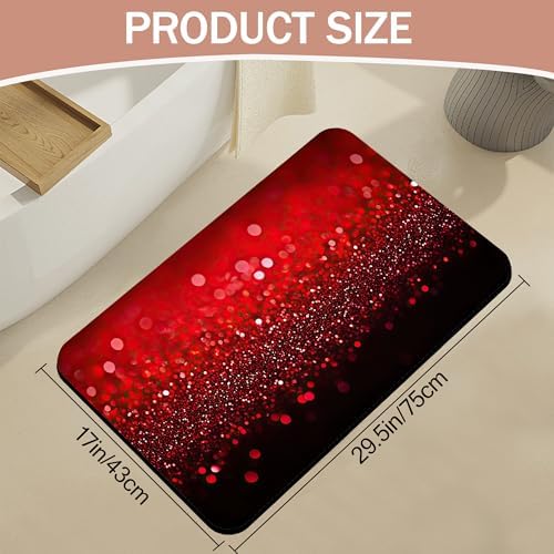 Diatomaceous Earth Bath Mat, Glitter Non-Slip Thin Absorbent Fast Drying Easy - Image 2
