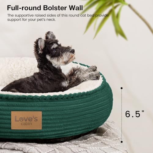 Love's cabin Round Donut Cat and Dog Cushion Bed, 24in Pet Bed - Image 5