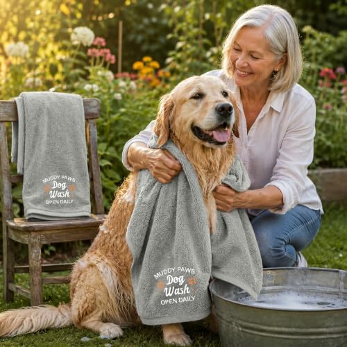 DAN RIVER Dog Towels for Drying Dogs & Cats 100% Cotton, 20x40'' - Image 6