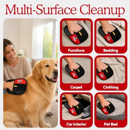 Da Vinci Pet Hair Removal Gloves, Reusable Electrostatic Mitt - Image 5