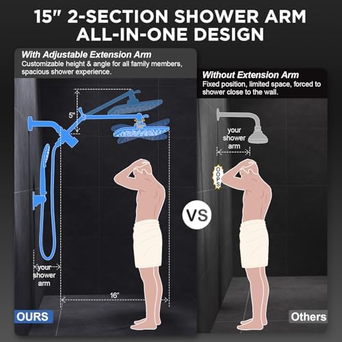 Veken 11.8" High Pressure Shower Head - Image 6