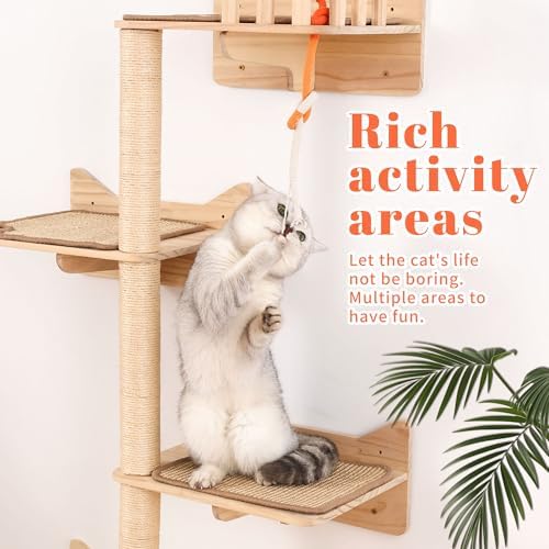 Wall Mounted Cat Tree, Cat Wall Shelves - Image 3