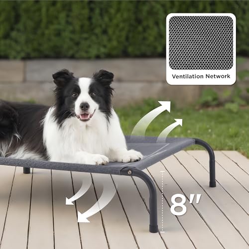 Bedsure Outdoor Elevated Cooling Dog Bed Medium Size Dog, 41in Terracotta - Image 2
