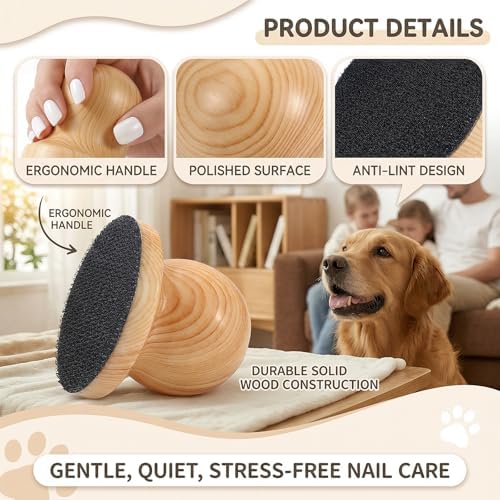 Pet Dog Nail File with 6 Replaceable Sandpaper Sheets, Safe Scratch Pad & Nail - Image 3