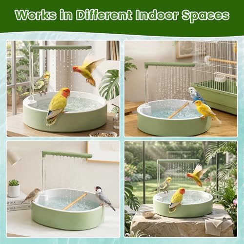 Bird Shower Bath Set for Budgies, Cockatiels & Small Parrots, Indoor Bird Bath - Image 5