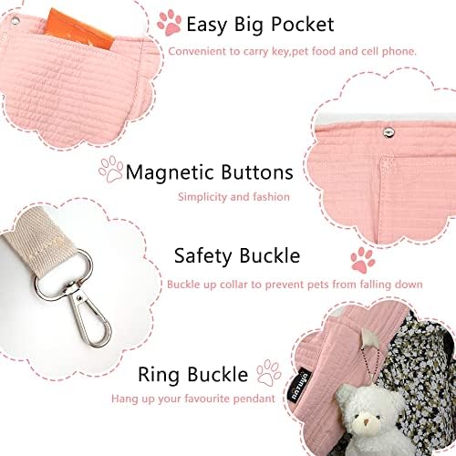 NATUYA Small Dog Cat Carrier Sling, Adjustable Canvas Pet Puppy Pouch - Image 4