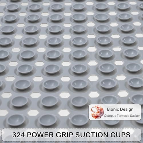 Non-Slip Bathtub and Shower Mats, Power Grip Bath Mat 35 x 16.3 Inch - Image 3