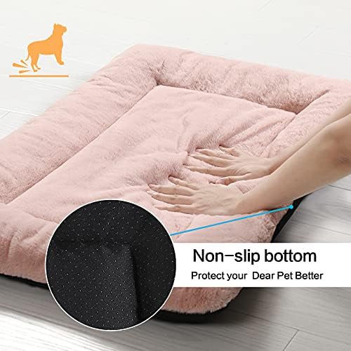 Dog Crate Pad Washable Dog Bed for Crate Small Cozy Mat 22-Inch Pink - Image 6