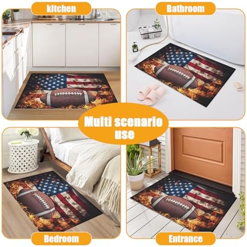 Fire American Football Bath Mat - Image 7