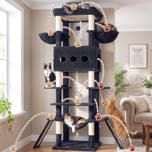 Gitelsnour Cat Tree, 78.7'' Tall Tower - Image 6