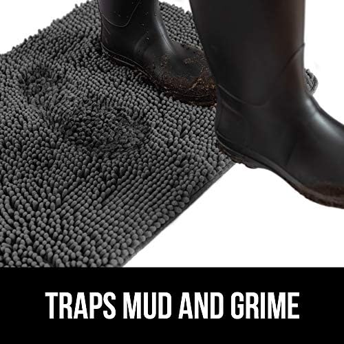 GORILLA GRIP SoakSTOPPER Dog Door Mat, Machine Wash and Dry, 36x24 Charcoal - Image 4