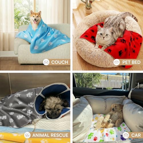 LINENLUX Fleece Dog Blankets 6-Pack, Soft Stretchy - Image 6