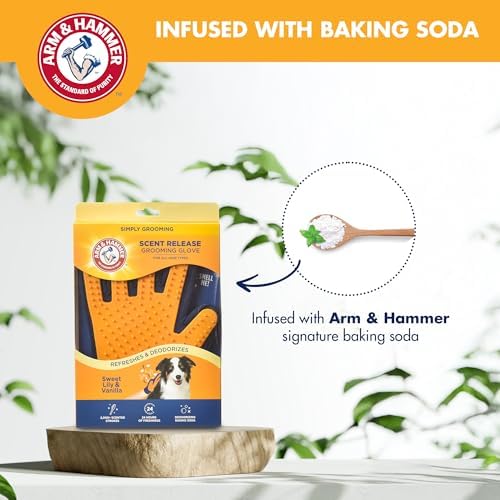 Arm & Hammer Deodorizing Dog Grooming Glove, Lily & Vanilla Scent - Image 4