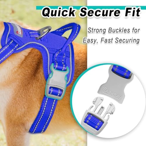 BARKBAY Dog Harness for Medium Sized Dog No Pull Mesh 2 Clips Dog Vest - Image 7