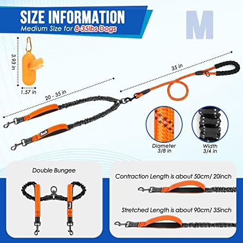 SlowTon Double Leash for Two Dogs, No Tangle & - Image 2