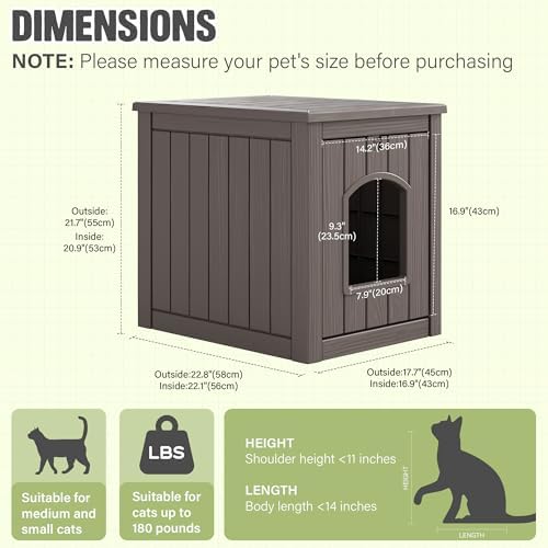 Cat Litter Box Enclosure, Feral Outdoor Cat Enclosure Weatherproof - Image 6