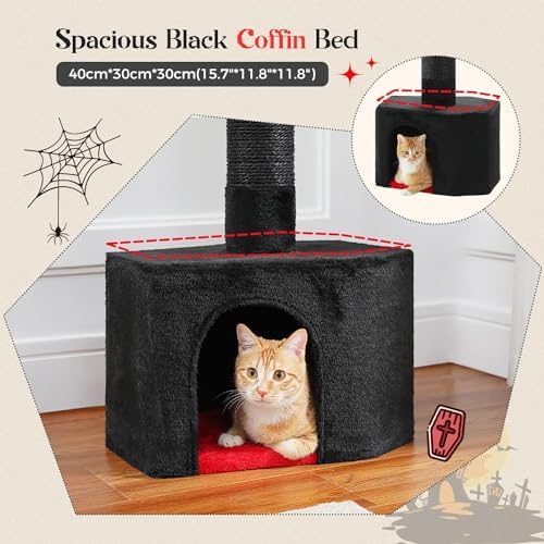 PAWZ Road Gothic Cat Tree, 86.8"-120" Floor to Ceiling Tower Large Condo - Image 4