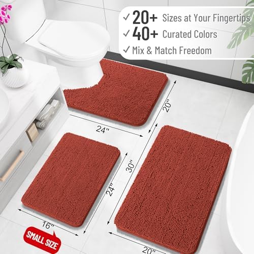 OLANLY Bathroom Runner Rugs 70x24, Extra Soft Absorbent Chenille Bath Rugs - Image 2