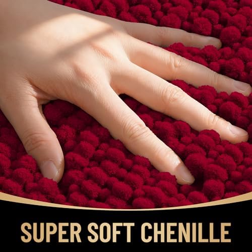 OLANLY Thick Chenille Bathroom Rugs 30x20, Soft Absorbent Bath Mat - Image 2