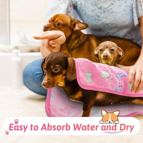 Tatuo 12 Pcs 30x20 in Puppy Dog Blankets Fleece Cat Pet Blankets Soft Warm - Image 4