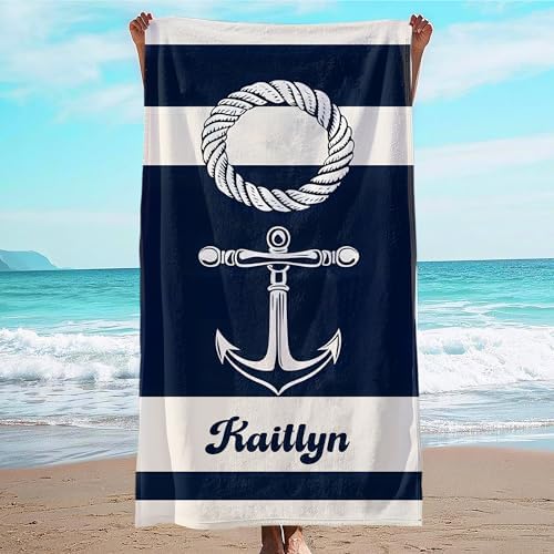 JML Custom Anchor Beach Towel by JML