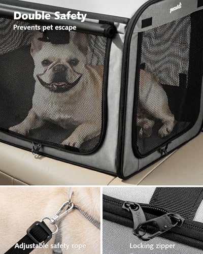 Dog Car Carrier Light Weight 24×17.7×20.5in, Foldable Dog Carrier - Image 4