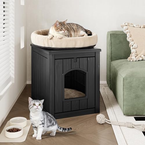 Cat Litter Box Enclosure, Plastic Outdoor Cat House Weatherproof - Image 4