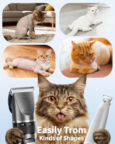 iBTC Dog Clippers and Paw Trimmer Kit 2 in 1 Low Noise Cordless Dog Clippers - Image 3