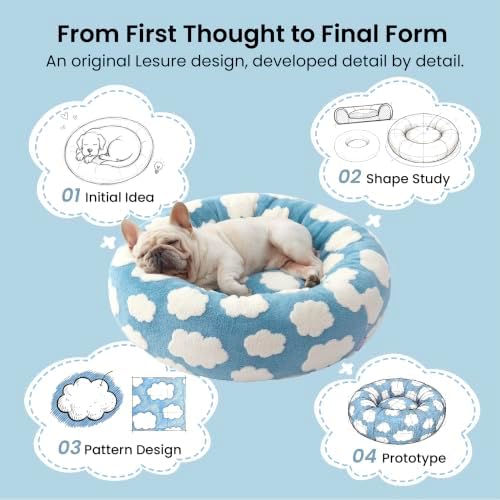 LE SURE Shown on TV Jacquard Donut Dog Beds Large Sized Dog - Image 2
