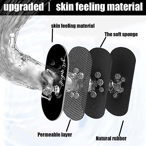 Black Funny Skull Super Absorbent Quick-Drying Bathroom Mat Rug, Rubber - Image 3