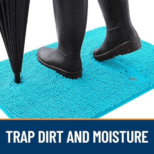 OLANLY Dog Door Mat for Muddy Paws 59x24, Super Absorbent Chenille Mud Mat - Image 2