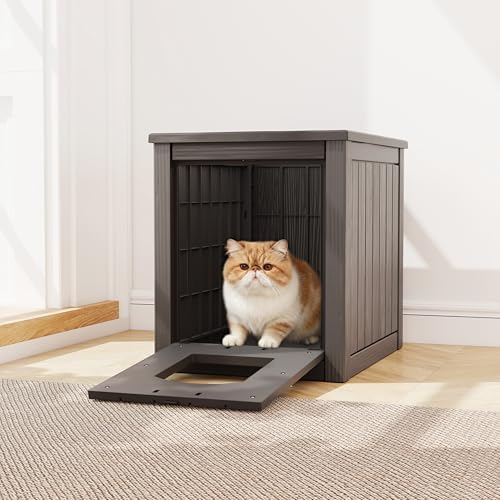 Litter Box Enclosure, Waterproof & Weatherproof Plastic Cat House - Image 3