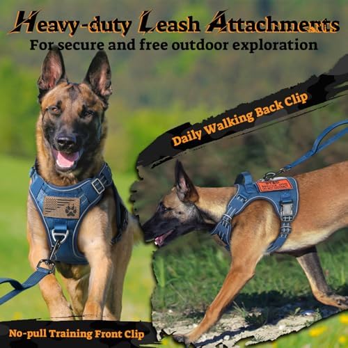 rabbitgoo Tactical Dog Harness for Small Dogs, No Pull Service Pet Vest - Image 3