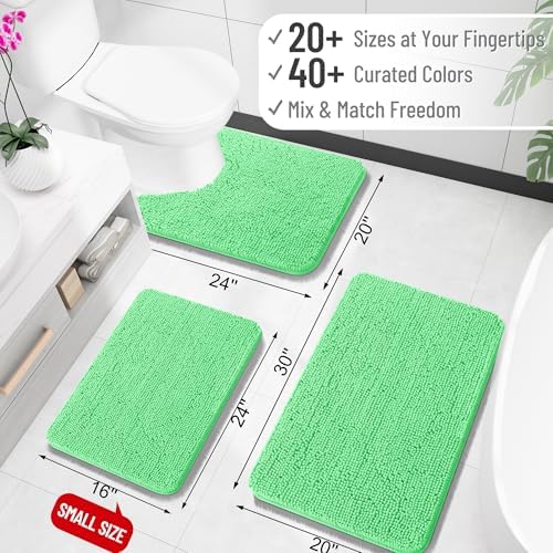 OLANLY Bathroom Runner Rugs 47x24, Extra Soft Absorbent Chenille Bath Rugs - Image 2