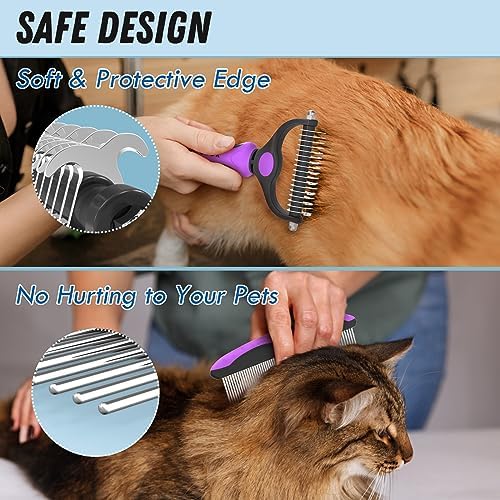 Docrok Pet Grooming Brush and Metal Comb Combo - Image 4