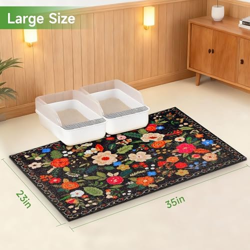 Cat Litter Mat, Traps 100% Litter, Non-Slip Kitty Litter Trapping mats - Image 7