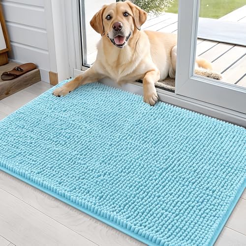 OLANLY Dog Door Mat for Muddy Paws 36x24, Super Absorbent Chenille Mud Mat by OLANLY