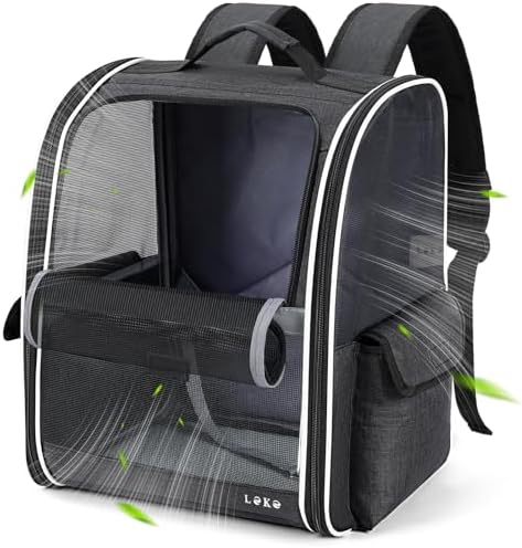 Lekereise Dog Carrier Backpack for Small Medium Large Dogs Cats up to 25 lbs by Lekereise