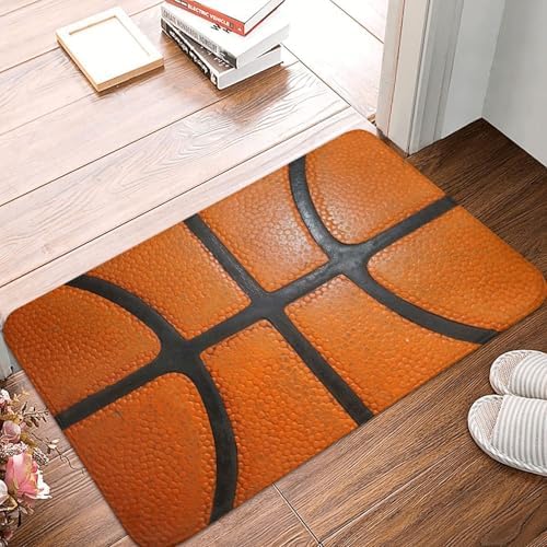 Basketball Texture Bath Mat Non-Slip Soft Microfiber Bathroom Rugs Washable - Image 6
