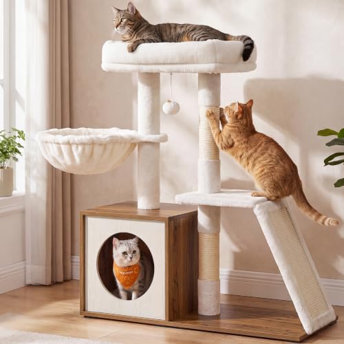 Feandrea Cat Tree, 3-Tier Cat Tower by FeandreabySONGMICSHOME