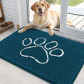 OLANLY Dog Door Mat for Muddy Paws 36x24, Paw Print Design Chenille Mud Mat by OLANLY