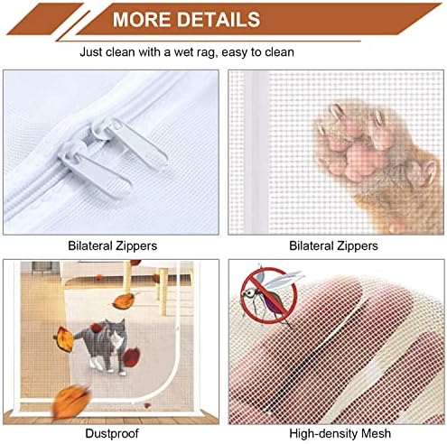 Upgraded Reinforced Cat Screen Door Fits Door Size 30''x 80'', Heavy Duty Pets - Image 6