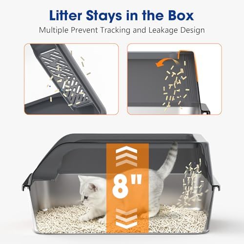 2 Pack Small Stainless Steel Litter Box - Image 4