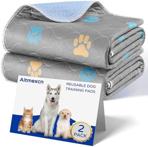 Aitmexcn Washable Pee Pads for Dogs, 2 Reusable Puppy Pads by Aitmexcn