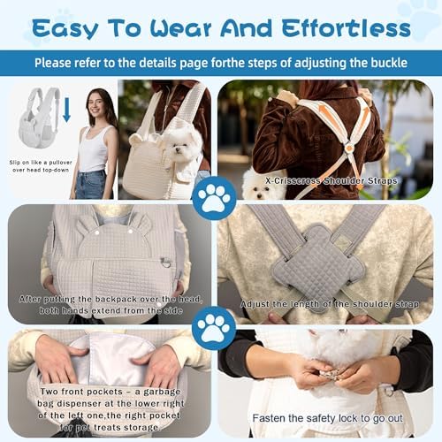 Carry Small Dogs and Cats for Versatile Pocket Portable Pet Front Backpack - Image 5