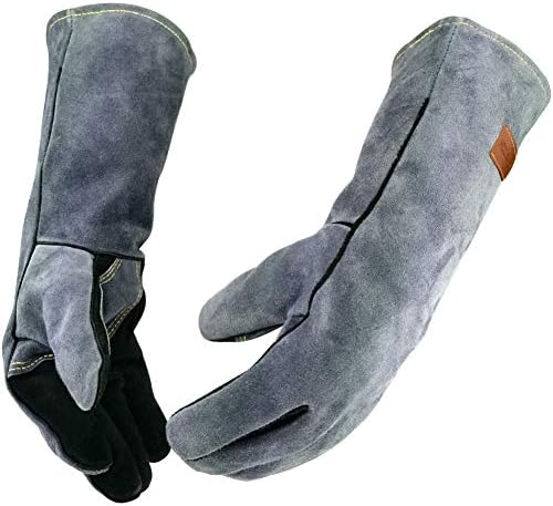 WZQH 16 In, Welding Gloves, Fireplace Glove, Fire & Heat Resistant by WZQH