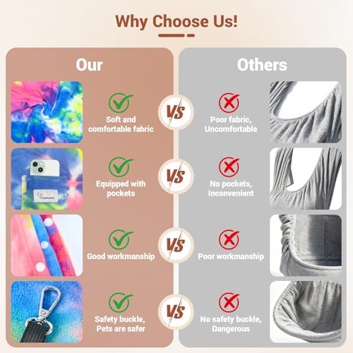 Hands-Free Cat Sling Carrier, Ultra-Soft Polar Fleece Pet Sling - Image 4
