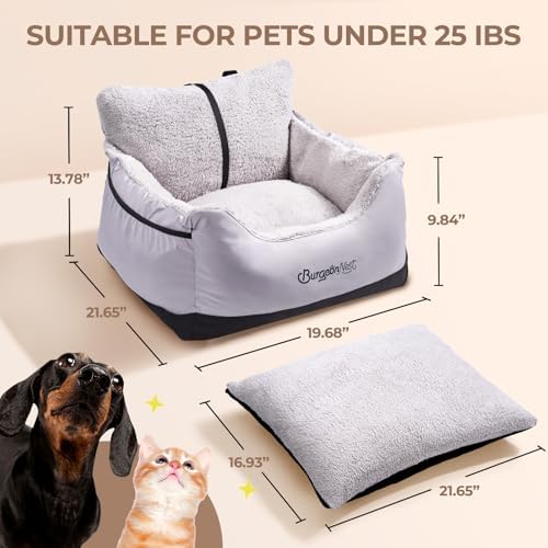 BurgeonNest Dog Car Seat for Small Dogs & Cats Under 25 lbs - Image 2