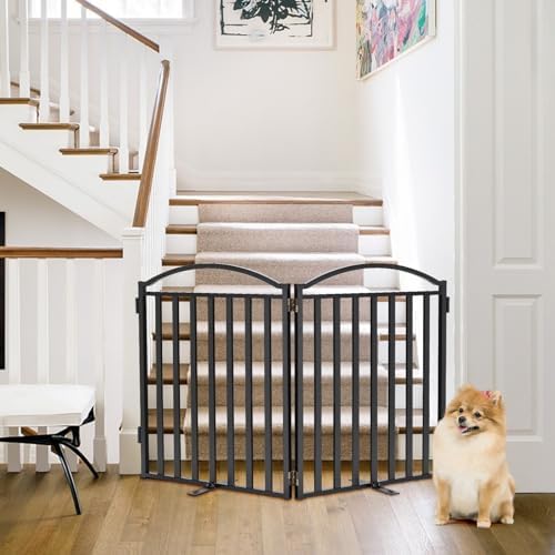 Malier Metal Freestanding Dog Gates, Outdoor Indoor Dog Fences, Extra Wide - Image 3